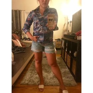 Jcrew Hawaiian sunset popover xs